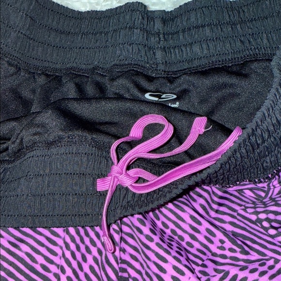 Champion Women's Black and Purple Athletic Shorts - Picture 4 of 6
